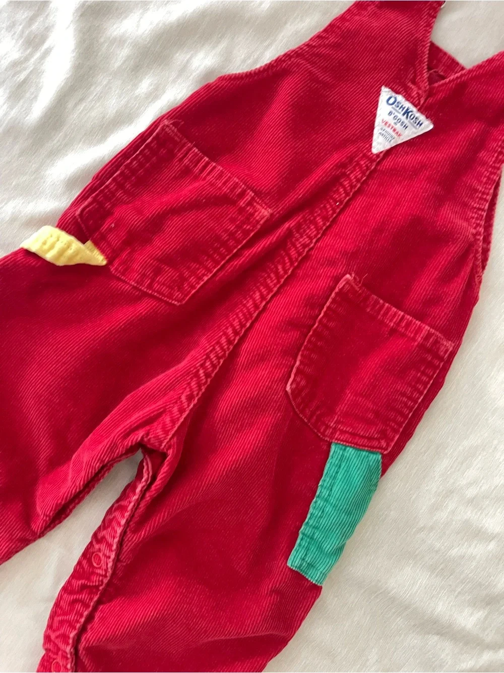 Vintage Oshkosh Color Block Overalls